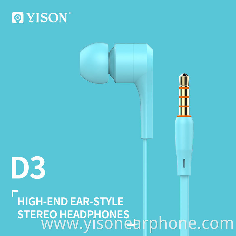 Wholesale D3 Ear Piece Good Design 3.5mm Connectors Mini Earphone Handfree Wired Headset For Consumer electronics guangzhou